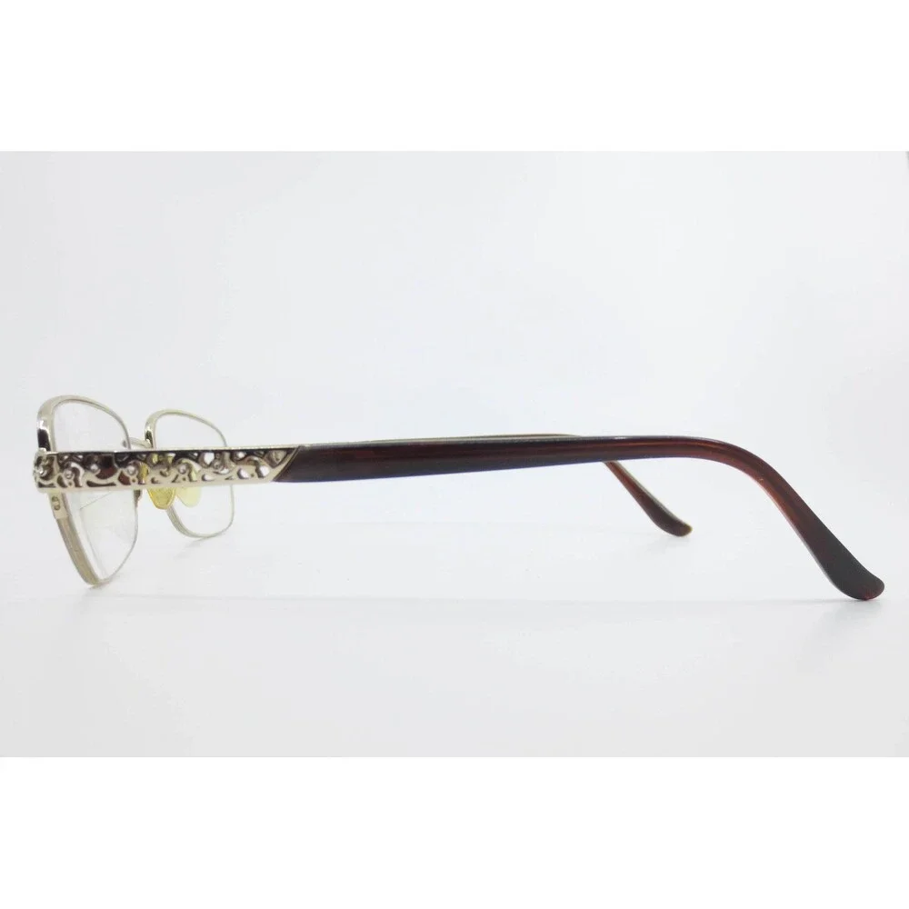 Sophia Loren Zyloware Beau Rivage 63 Eyeglasses Silver Burgundy Filigree